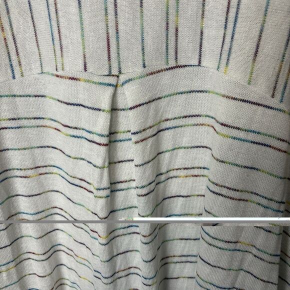 Torrid Cardigan Dolman Sleeve White Rainbow Stripe Lightweight 4X 26W - Picture 11 of 11